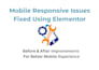 fix website mobile responsive issues in elementor